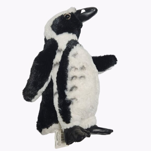 Rinco African Penguin 10 inch Black White Bird Beanbag Plush Stuffed Animal Toy - Picture 2 of 5